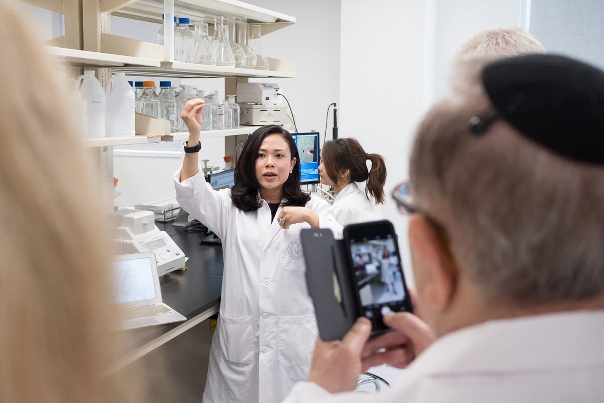 Dr. Karina Carneiro in the lab